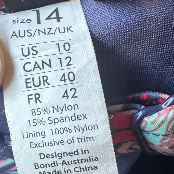 Bond-Eye Australia One Piece Swimsuit FLoral Print - Picture 6 of 10